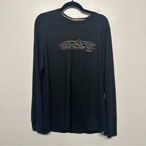 Smartwool Men's Merino Sport 150 Mountain Terrain LS Graphic T Shirt Large
